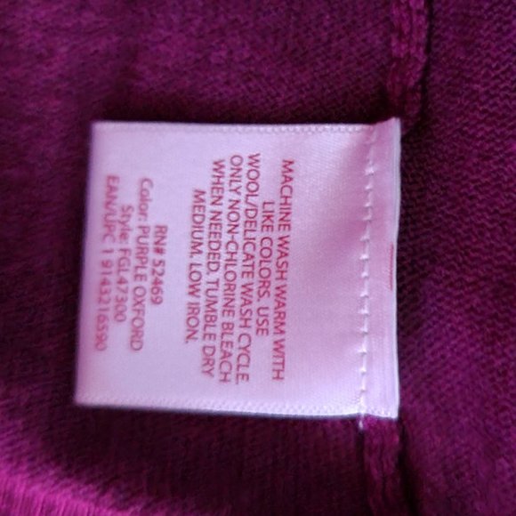 Faded Glory Purple Open Front Cardigan Long Sleeves Size XL (16-18) Worn Once - Picture 6 of 8